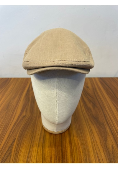 Hamze Peaky Blinders Tommy Shelby Spor Model Keten Kasket Şapka Bej