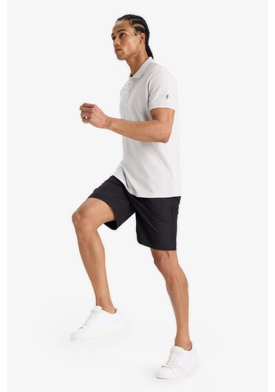 DeFactoFit Standart Fit Sporcu Kısa Paça Dokuma Şort E4137AX25SMBK81