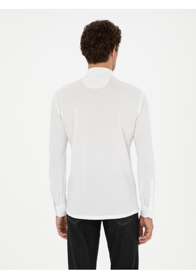 Cacharel Beyaz Slim Fit Pamuk Karışımlı Gömle 15841036