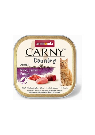 Animonda Carny Country Sığırlı Kuzulu Ve Sülünlü Yetişkin Kedi Konservesi 100 Gr 128-20070.01