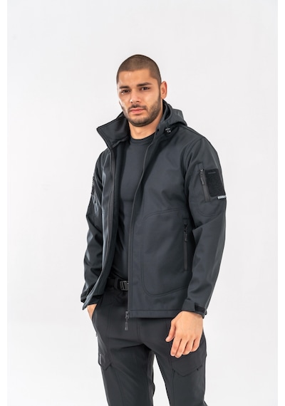 Combat Tactical Tactical Mont Su Ve Rüzgâr Geçirmez Softjell Outdoor Motorcu Montu - 314-755-siyah