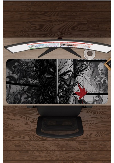 Ghost Of Tsushima Kaymaz Dikişli Kauçuk Oyuncu Mousepad V4 - 90x40 Xxl Gaming Mouse Pad Fare Altlığı