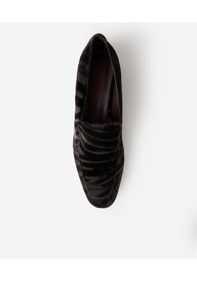 Yargıcı Kadife Zebra Baskılı Loafer 26kkay4031x 208 Kahverengi