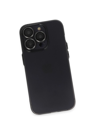 Apple Uyumlu iPhone 13 Pro Max Kılıf Luko Lens Silikon Siyah,