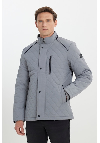 AC&Co / Altınyıldız Classics Erkek Grı Standart Fit Normal Kesim Dik Yaka Kapitone Desenli Çıtçıtlı Yan Cepli Overcoat Gri AC&Co / Altınyıldız Classics Erkek Grı Standart Fit Normal Kesim Dik Yaka Kapitone Desenli Çıtçıtlı Yan Cepli Overcoat Gri
