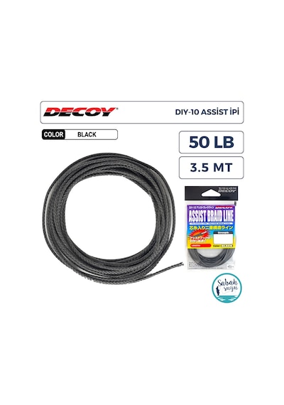 Decoy Dıy-10 Asist İpi Siyah 50lb 3.5mt