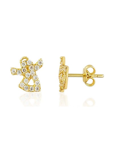 Sembol Gold Melek Altın Küpe Taşlı