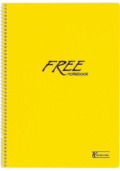 Keskin Color Free Defter A4 160 Yaprak Spiralli Plastik Kapak Çizgili 1 Adet