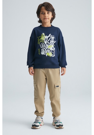 Grımelange REMCO Erkek Çocuk Nakışlı Yuvarlak Yaka Lacivert Sweatshirt Grımelange REMCO Erkek Çocuk Nakışlı Yuvarlak Yaka Lacivert Sweatshirt
