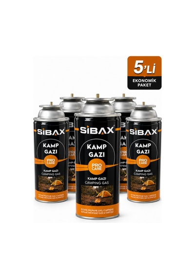 Sibax Siboplu Gaz Kartuşu Kamp Gazı 400ml 5'li Lacivert