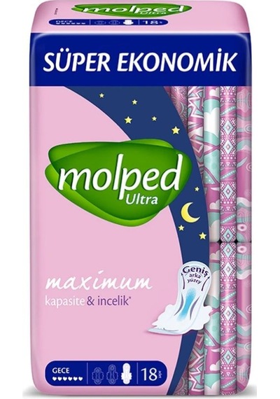 Molped Ultra Süper Ekonomik Gece 18'li