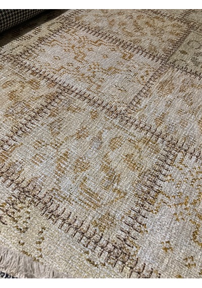 Tuğra Patchwork Desenli Alt Kısmı Dokuma Kilim 160x230 Ebatlı
