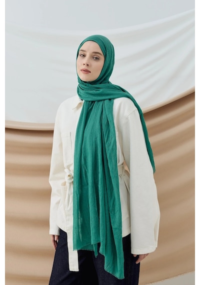 Deserto Fashion Bambu Şal Düz Renk-3582 Deniz Yeşili