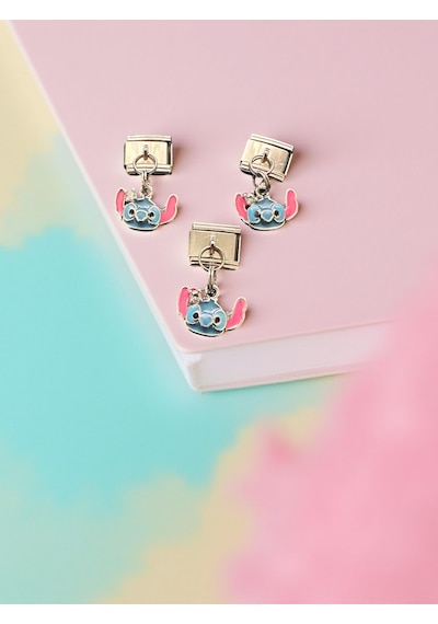 Stitch Italyan Bileklik Sallantılı Charmı Sadece 1 Adet Charm Gönderilir Mavi