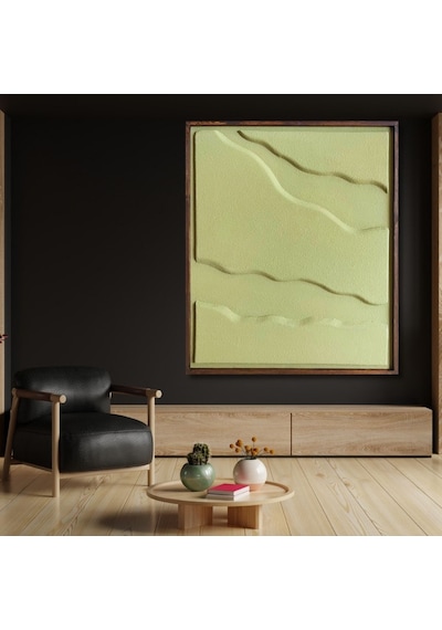 Minimalist Dekorasyon İçin 3d Kum Dokulu Soyut Sanat Tablosu, Evinize Derinlik Katın-52505