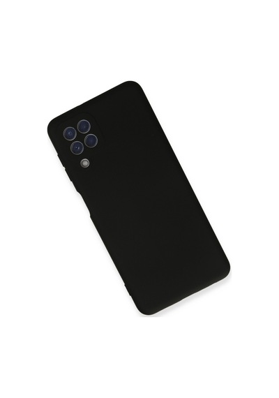 Samsung Uyumlu Galaxy A22 Uyumlu Kılıf Nano İçi Kadife Silikon - Siyah