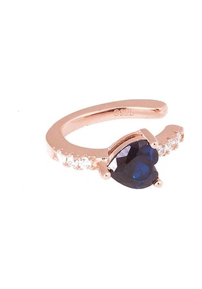 Kalp Gümüş Kıkırdak Sb1782 Rosegold Altın