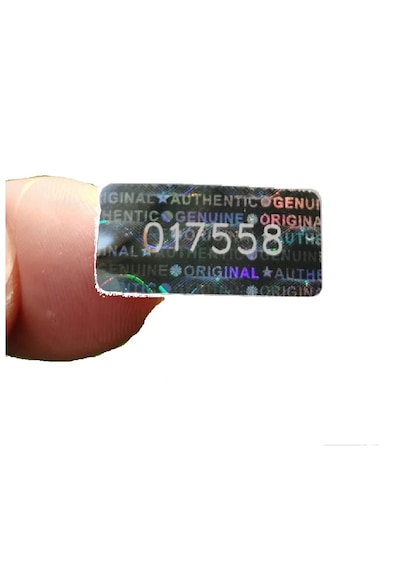 Yate10 1x2cm 105 Adet Gümüş Hologramlı Garanti Etiketi Seri Numaralı