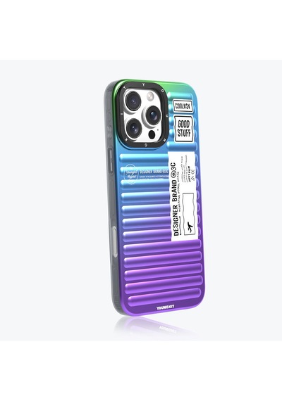Apple iPhone 16 Pro Uyumlu Kılıf Renk Geçişli Youngkit The Secret Color Serisi Kapak Mavi