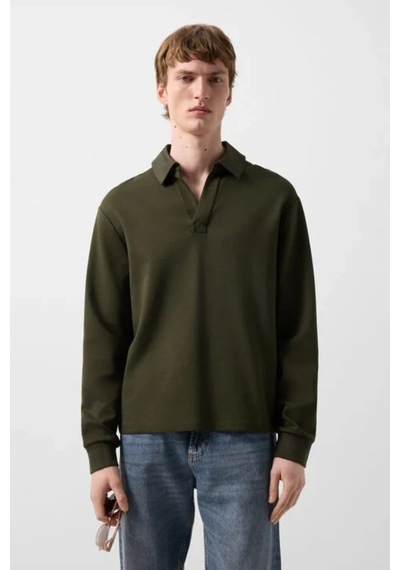 Bogner Fire&ıce Bogner Lionel Lüks Spor Stil Erkek Haki Polo Sweatshirt Yeşil