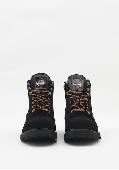 Harley Davidson 556 Mid Black Süet Erkek Bot Siyah