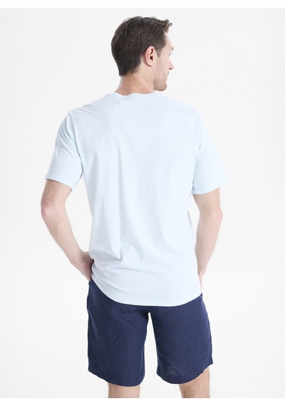Dockers Mavi Erkek Regular Fit Logo Baskılı T-shirt 004mb-90