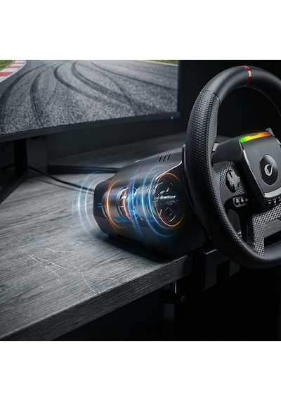 Rampage Pace V987 Force Feedback 3 Pedallı - El Vitesli Gaming Oyuncu Direksiyonu Direksiyon Seti Sadece Pc Uyumlu
