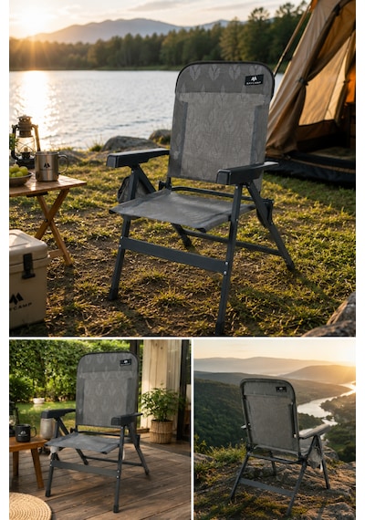 Baycamp Belgrad Katlanır Kamp Sandalyesi Gri