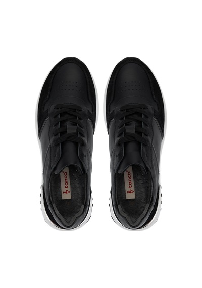 Tamer Tanca Kadın Hakiki Deri Siyah Süet Sneakers & Spor Ayakkabı 258 3482 Bn Ayk Sk25-26 Syh Suet/dr/ant Siyah