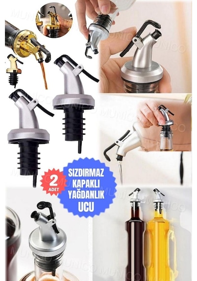 2 Adet Yağdanlık Tıpası Damlatmaz Şişe Ucu Dökme Ağızlığı Yağlık Diğer