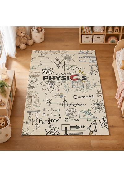 Kartela Halı Fizik Tahtası Kaymaz Taban Çocuk Oyun Halısı - 100 x 150 CM