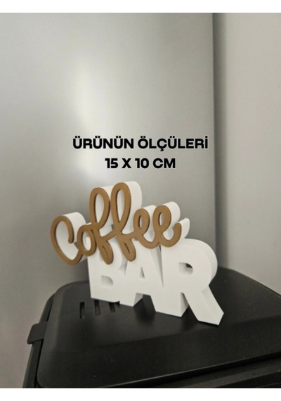 3dprototürk Kahve Köşesi Coffee Bar Yazılı Dekoratif Masaüstü Biblo