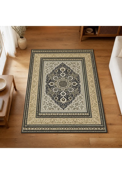 Kartela Halı Vina Halı Jüt Taban Dokuma Halı Antrasit - 80 X 120 Cm