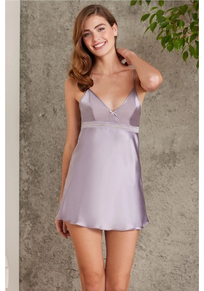 Pierre Cardin 7025 Kadın Royal 4'lü Saten Takım Gelin Set ROYAL