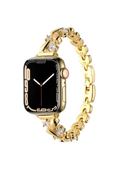 Apple Watch 7 45mm Uyumlu Krd-103 Metal Kordon - Gold