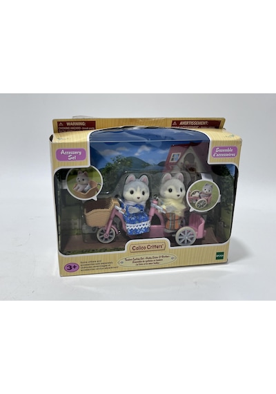 Calico Critters Husky Tandem Cycling Set Figür Oyunca Seti