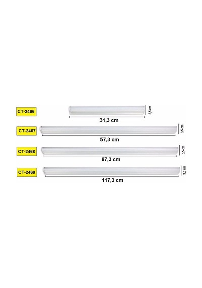 Cata 5W Eklenebilir Anahtarlı Bant Armatür Ct-2466 Beyaz