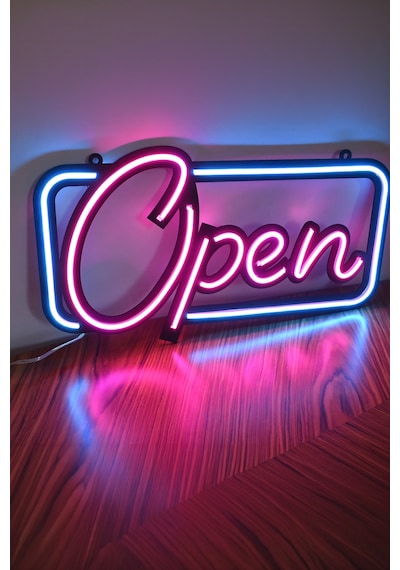 Open Neon Işık Modern