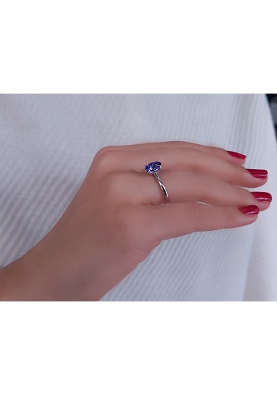 Sirius Oval Kesim Tanzanit Tektaş Yüzük 0831R0017
