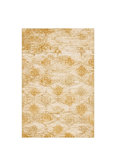 Kartela Halı Liva Halı Jüt Taban Dokuma Halı Hardal Sarısı - 80 X 120 Cm