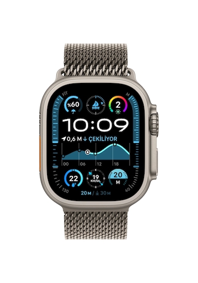 Apple Watch Ultra 2 GPS + Cellular 49 MM Natürel Titanyum Kasa ve Natürel Titanyum Milano Loop Small Akıllı Saat (Apple Türkiye Garantili)