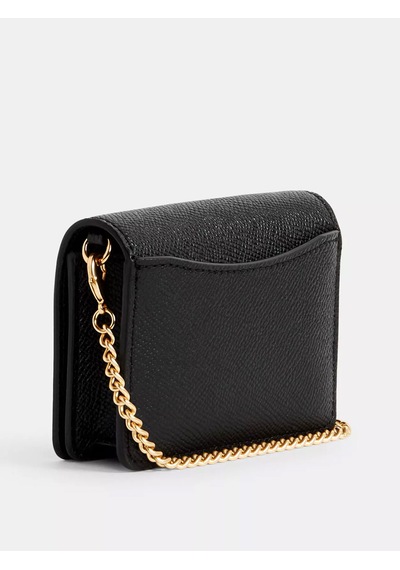 Coach Mini Wallet On A Chain Zincir Askılı Kadın Çanta Siyah