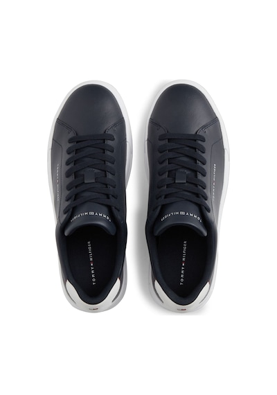 Tommy Hilfiger Th Court Lth Detaıl Ess Erkek Mavi Sneakers - Fm0fm05367