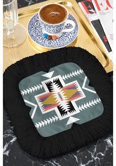 Etnik Geometrik Saçaklı Sunum Kokteyl Peçetesi - Boho Şık Yeşil Siyah Bardak Altlığı Mendil Orman Petrol Mavisi Etnik Geometrik Saçaklı Sunum Kokteyl Peçetesi - Boho Şık Yeşil Siyah Bardak Altlığı Mendil Orman Petrol Mavisi