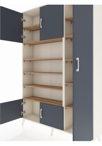 Arges Dolap 11 Raflı 5 Kapaklı 132x30x195 Aytaşı-antrasit/çam Aytaşı Arges Dolap 11 Raflı 5 Kapaklı 132x30x195 Aytaşı-antrasit/çam Aytaşı