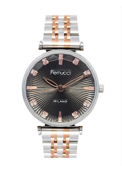 Ferrucci Fc78780 Zirkon Taşlı Kristal Efektli Kadran Çelik Kordon Ve Kasa Kadın Kol Saati Rose Gold - Gümüş Ferrucci Fc78780 Zirkon Taşlı Kristal Efektli Kadran Çelik Kordon Ve Kasa Kadın Kol Saati Rose Gold - Gümüş
