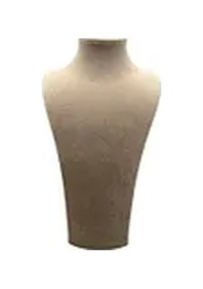 Süet Kumaş Elisia Manken Kahve Renk 32/15 Cm Kolye Gerdanlık Takı Sergileme Mankeni