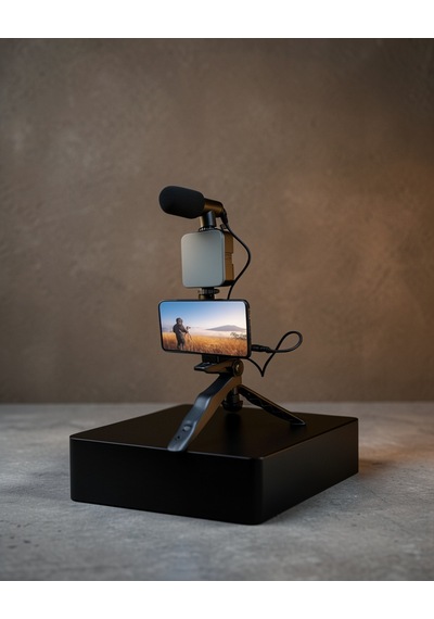 Mini Tripod Kumandalı Mikrofon Led Işık Vlog Video Kutusu Diğer