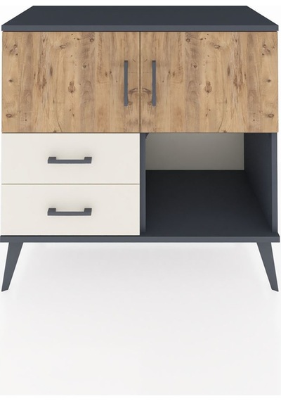 Hyperion Şifonyer 2 Raflı 2 Çekmeceli 2 Kapaklı 88x44x80 Antrasit-çam/aytaşı Çam/aytaşı Hyperion Şifonyer 2 Raflı 2 Çekmeceli 2 Kapaklı 88x44x80 Antrasit-çam/aytaşı Çam/aytaşı