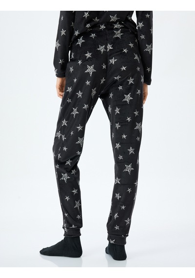 Koton Yıldız Desenli Rahat Kalıp Uzun Kollu Kadife Pijama Altı Siyah Desenli 5wlk40145mk Siyah Koton Yıldız Desenli Rahat Kalıp Uzun Kollu Kadife Pijama Altı Siyah Desenli 5wlk40145mk Siyah